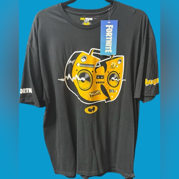 Wu wear Wu-Tang Fortnite T-shirt boombox logo black limited edition epic 2022